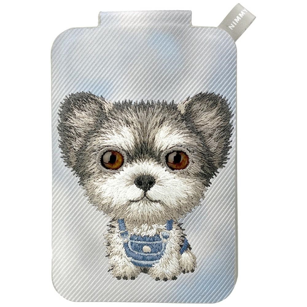 Nimmy Magnetic wallet phone stand New Big Eyed Cute Pets 2.0 Dog grey