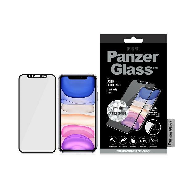 PanzerGlass E2E Super+ iPhone Xr/11 Case Friendly Swarovsky CamSlider, black