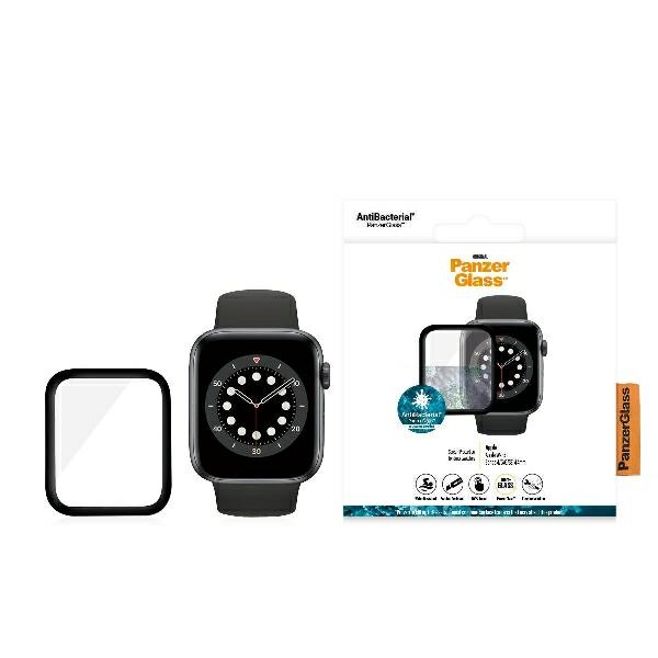 PanzerGlass Curved Apple Watch 4/5/6/SE 44mm Antibacterial, black