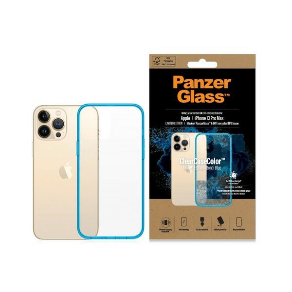PanzerGlass ClearCase iPhone 13 Pro Max 6.7" Antibacterial, Military Grade, Bondi Blue, 0341