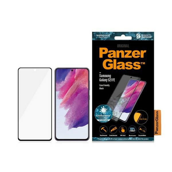 PanzerGlass E2E Microfracture Sam S21 FE Case, Fingerprint Friendly, Antibacterial, Black, 7275