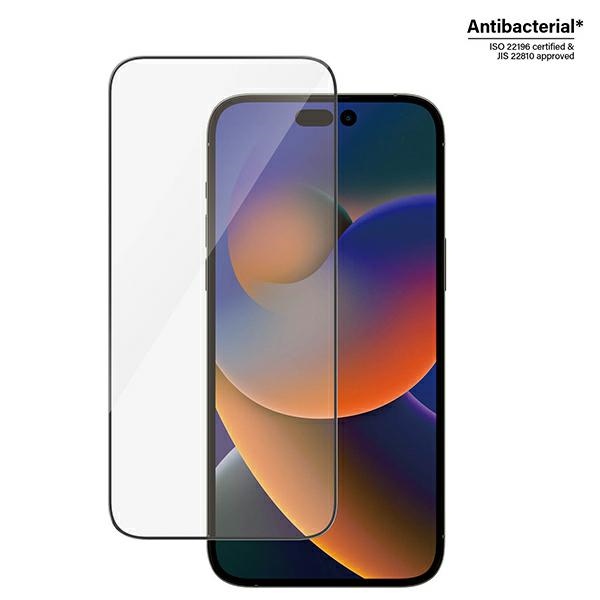PanzerGlass Ultra-Wide Fit iPhone 14 Pro Max 6.7" Screen Protector, Antibacterial, Easy Aligner Included, 2786