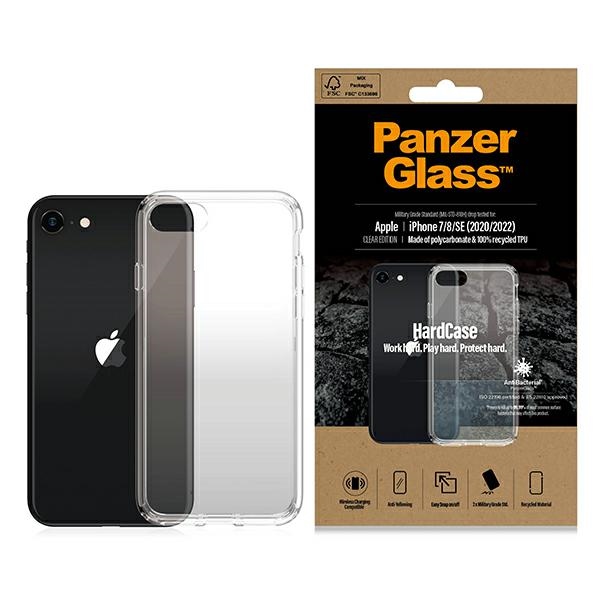 PanzerGlass HardCase iPhone SE 2022 / SE 2020 / 7 / 8 Antibacterial Military Grade Tangerine Clear 0377