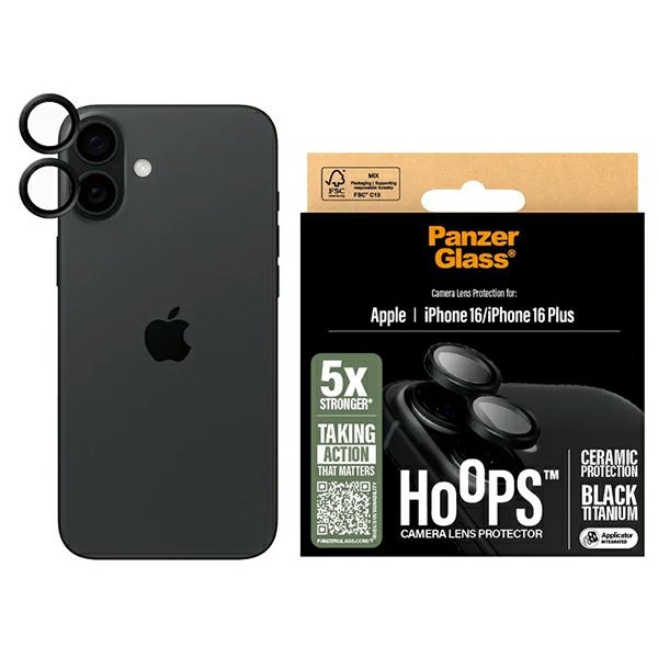 PanzerGlass Hoops Ceramic Lens Protector for iPhone 16 6.1" / 16 Plus 6.7" 1281