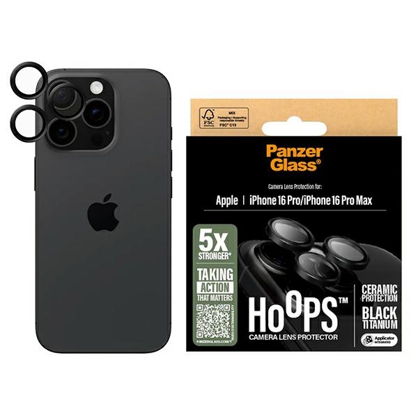 PanzerGlass Hoops Ceramic Lens Protector for iPhone 16 Pro 6.3" / 16 Pro Max 6.9" 1282