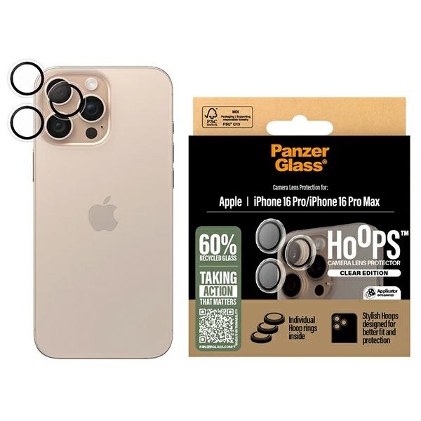 PanzerGlass Hoops Transparent Camera Protector for iPhone 17 Pro/ 17 Pro Max/ 16 Pro/ 16 Pro Max