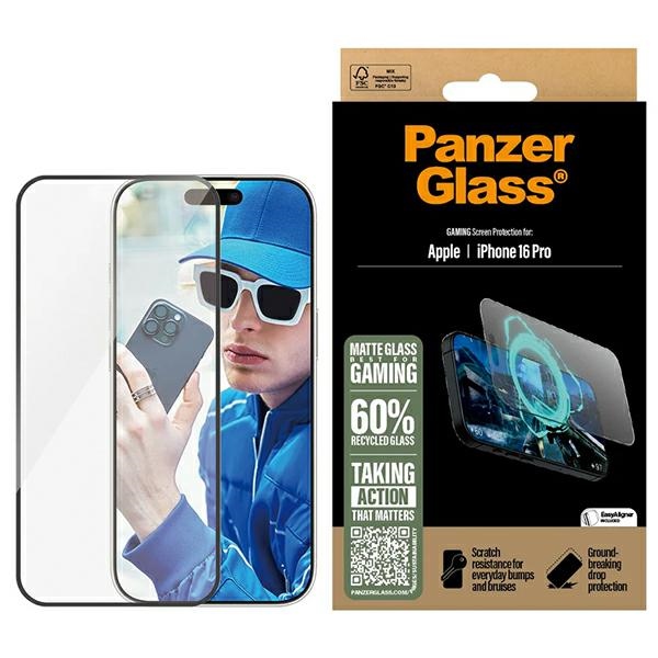 PanzerGlass Gaming Screen Protector for iPhone 16 Pro 6.3" Ultra-Wide Fit 2858
