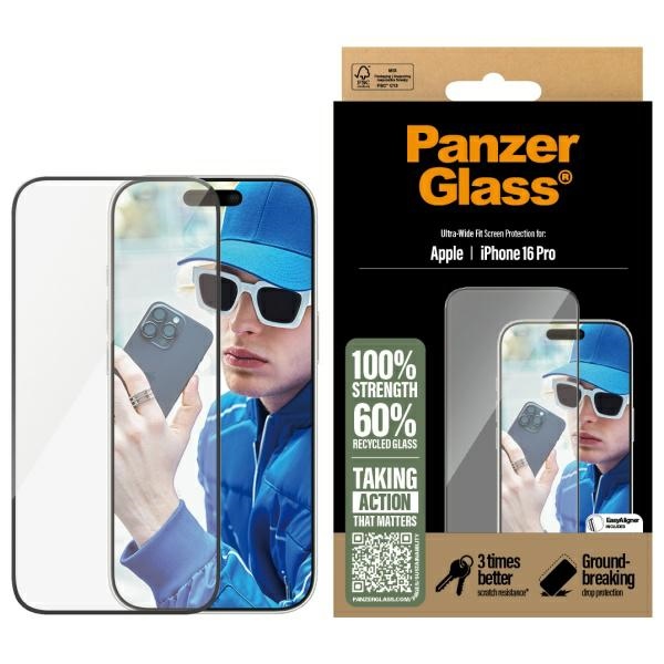 PanzerGlass IPhone 16 Pro Ultra-Wide Fit Screen Protector