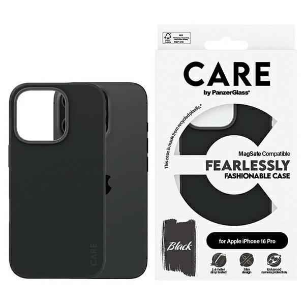 PanzerGlass CARE by Fashion Case iPhone 16 Pro 6.3" black/black MagSafe 1378
