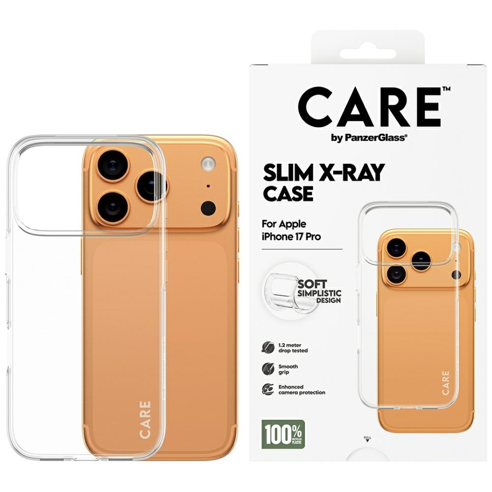 PanzerGlass CARE Case by Fashionable X-Ray Soft Basic for iPhone 17 Pro, transparent