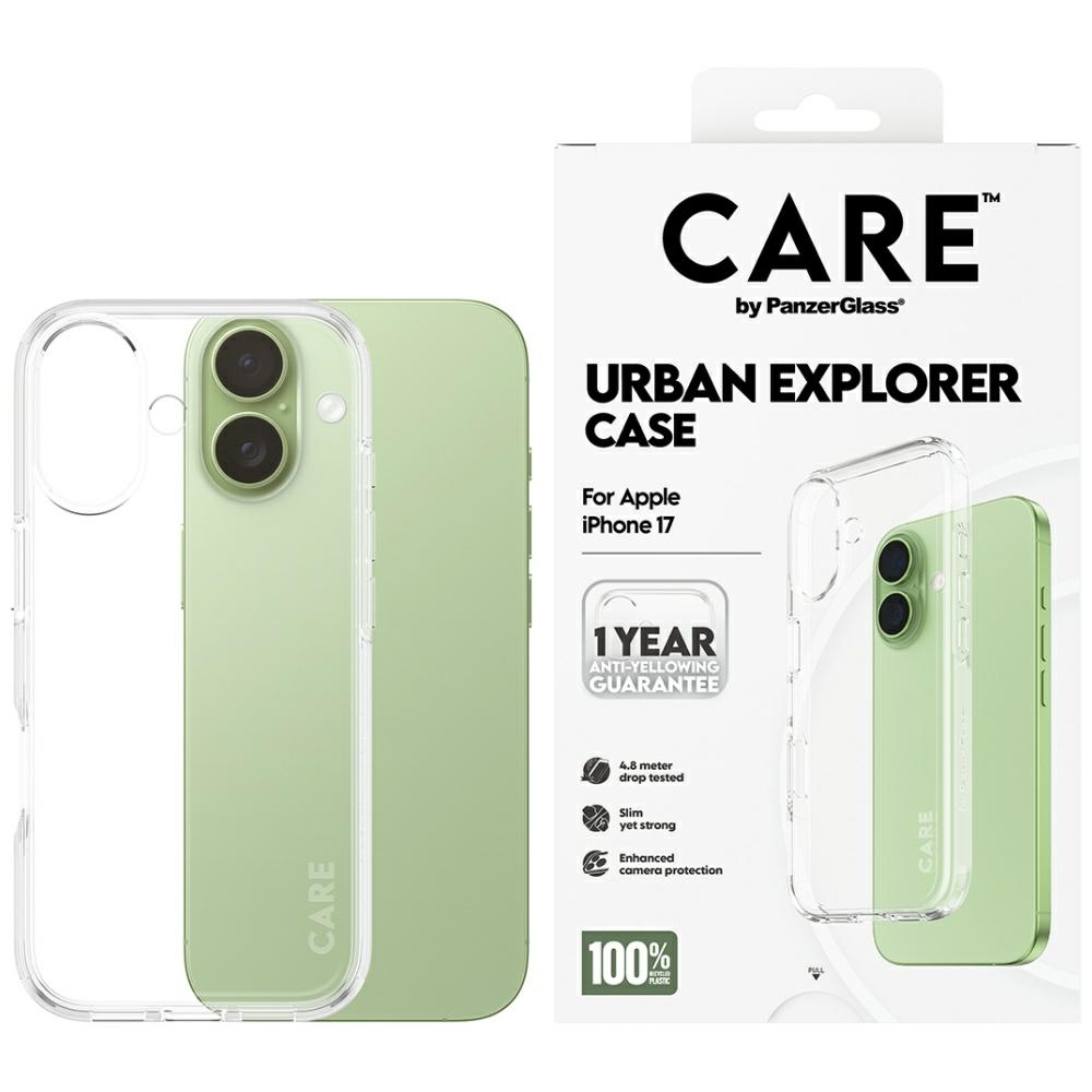 PanzerGlass CARE Case by Flagship Urban Explorer w. Clear Frame for iPhone 17, transparent