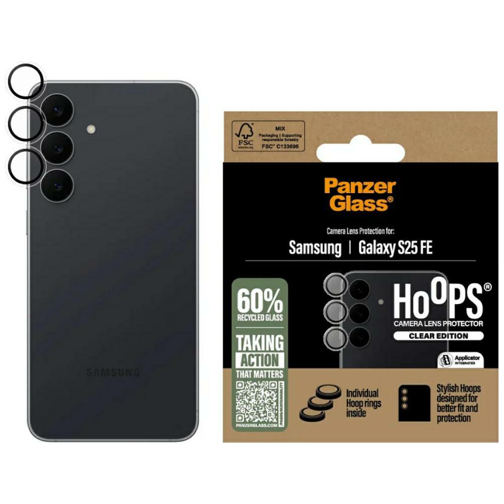 PanzerGlass Tempered glass lens protector for Samsung Galaxy S25 FE, clear