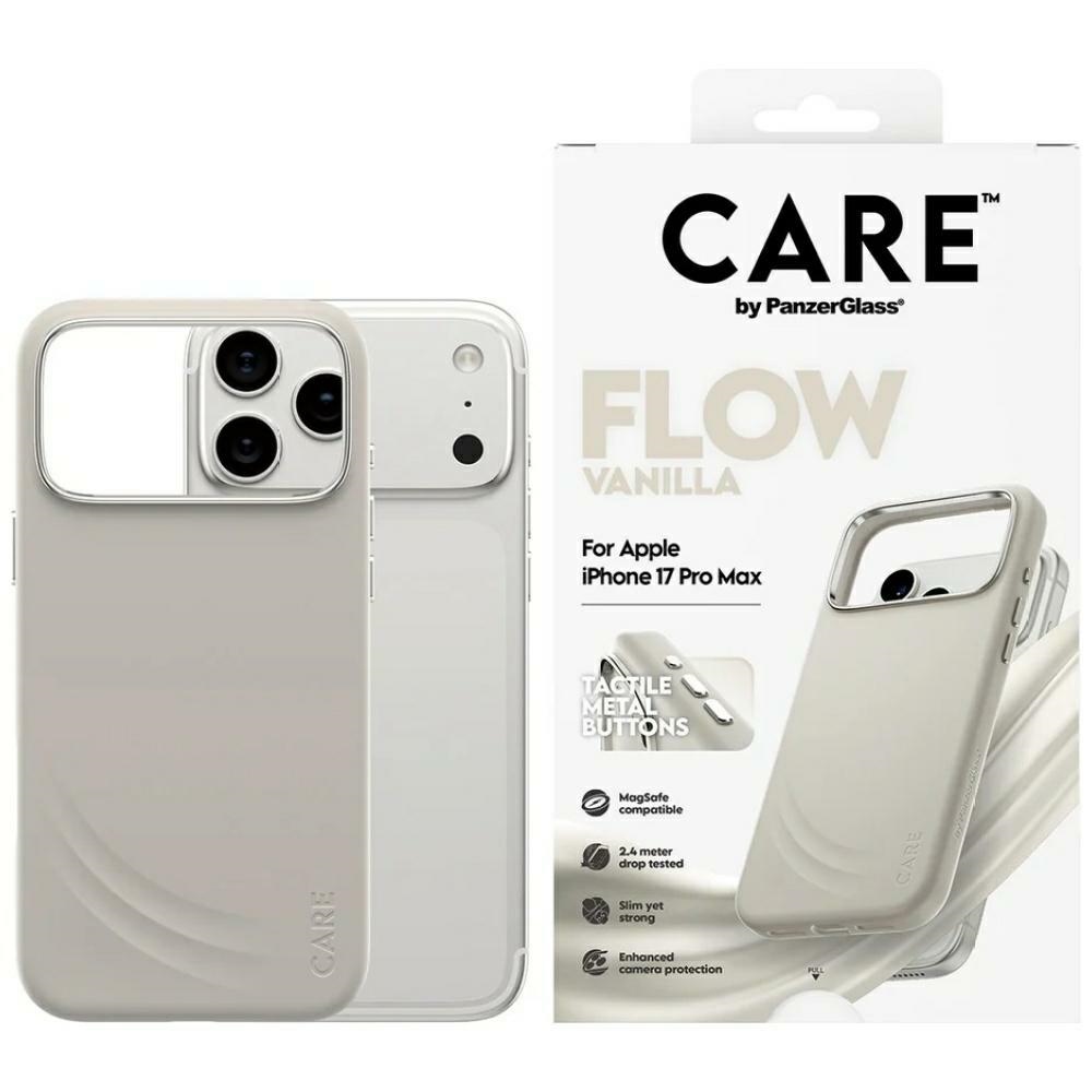 PanzerGlass CARE Case by FLOW MagSafe for iPhone 17 Pro Max, vanilla