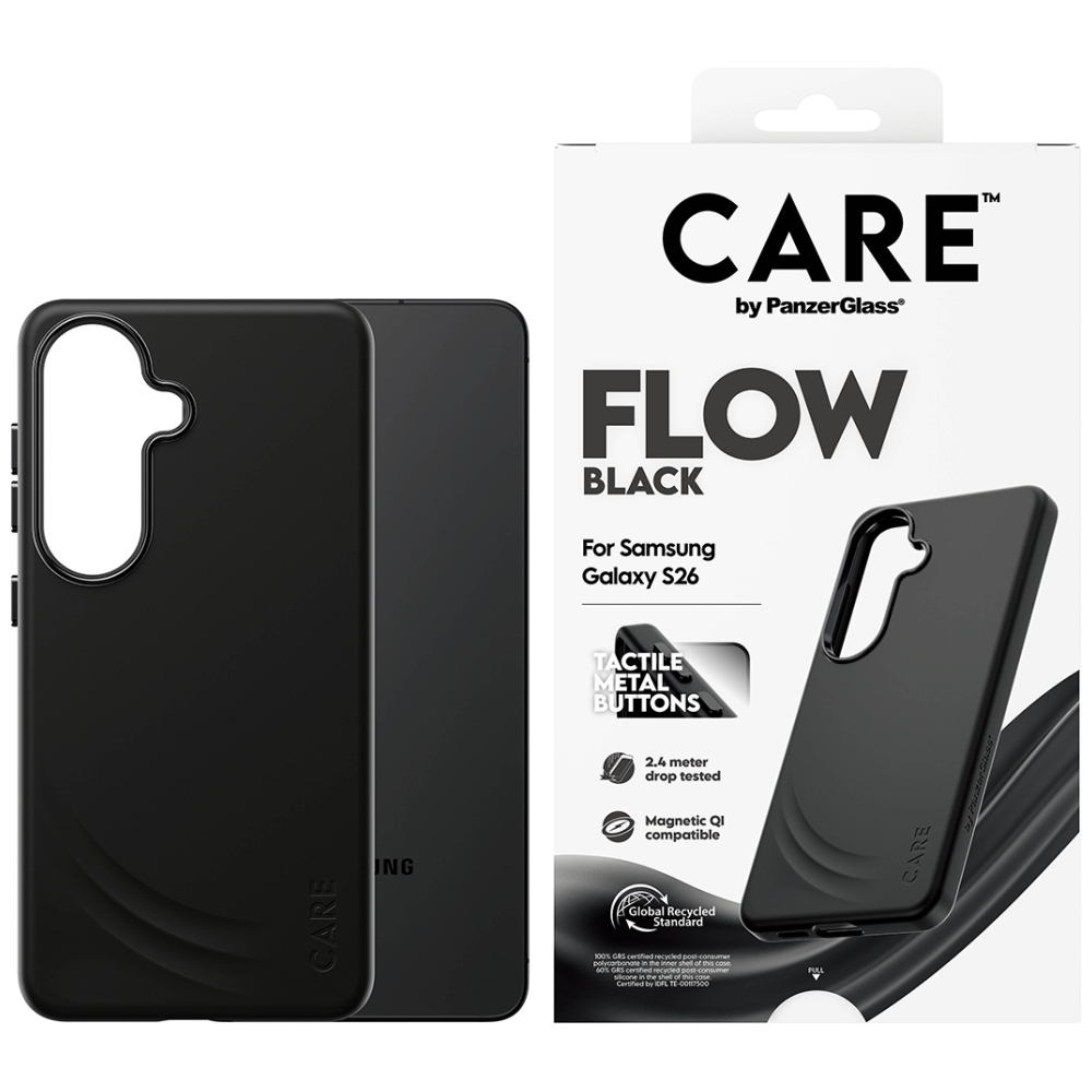 PanzerGlass CARE by Flow Black QI case for Samsung Galaxy S26, black