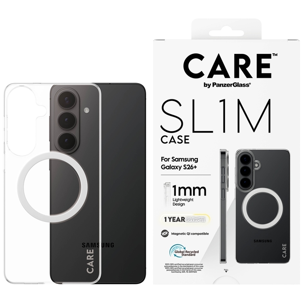 PanzerGlass CARE Case by SL1M for Samsung Galaxy S26+ Transparent