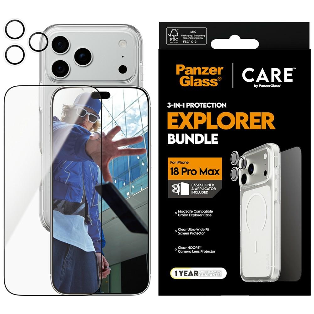 PanzerGlass CARE by Flagship 3-in-1 Protection Kit: Case + Glass + Lens for iPhone 18 Pro Max