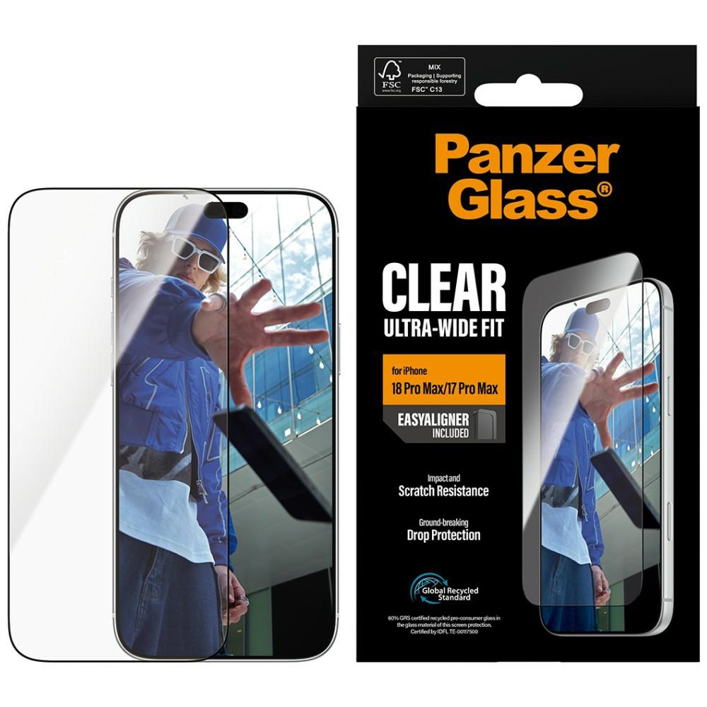 PanzerGlass Tempered Glass Screen Protector Ultra-Wide Fit EasyAligner for iPhone 18 Pro Max / 17 Pro Max