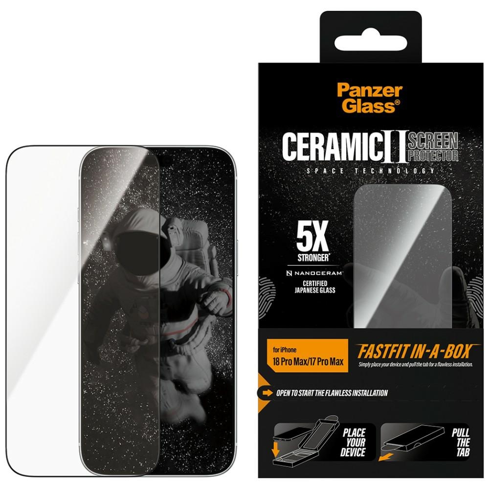 PanzerGlass Ceramic Glass Ultra-Wide Fit FASTFIT IN-A-BOX for iPhone 18 Pro Max / 17 Pro Max