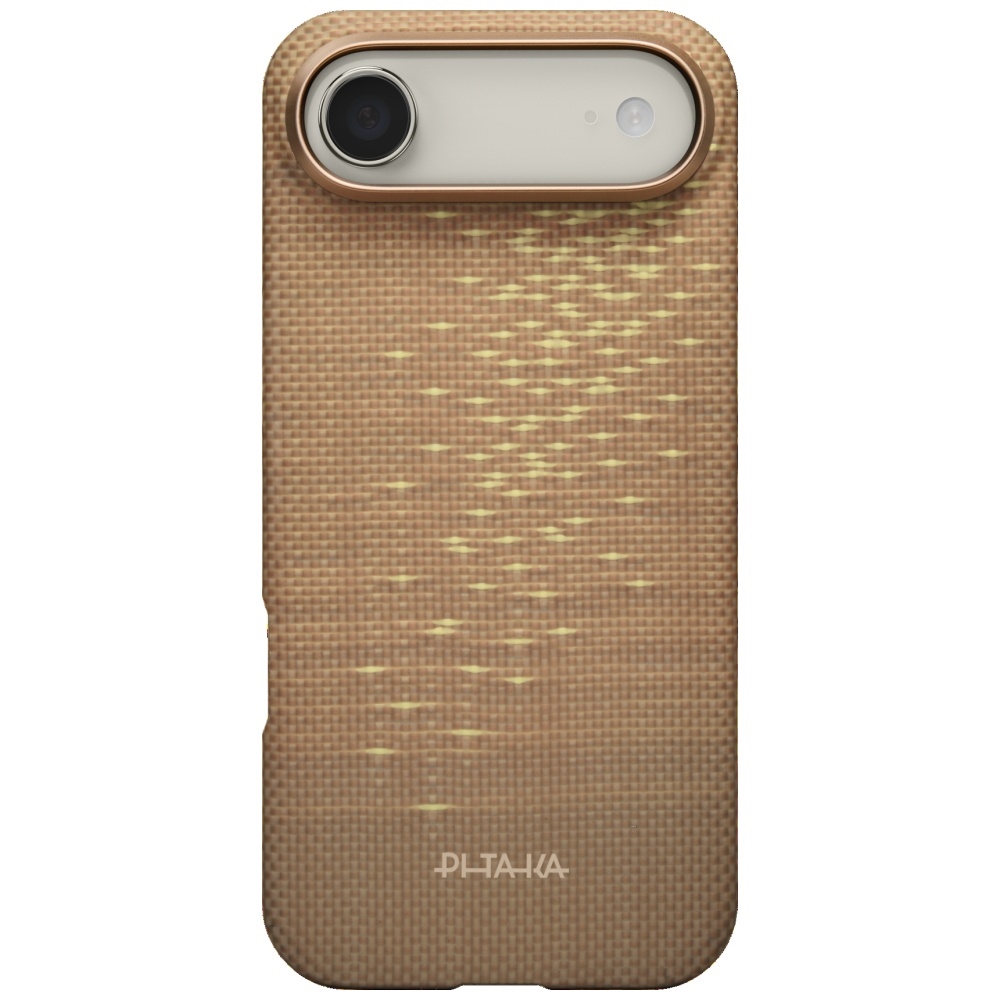 PITAKA Ultra-Slim MagSafe Case for iPhone in golden glint