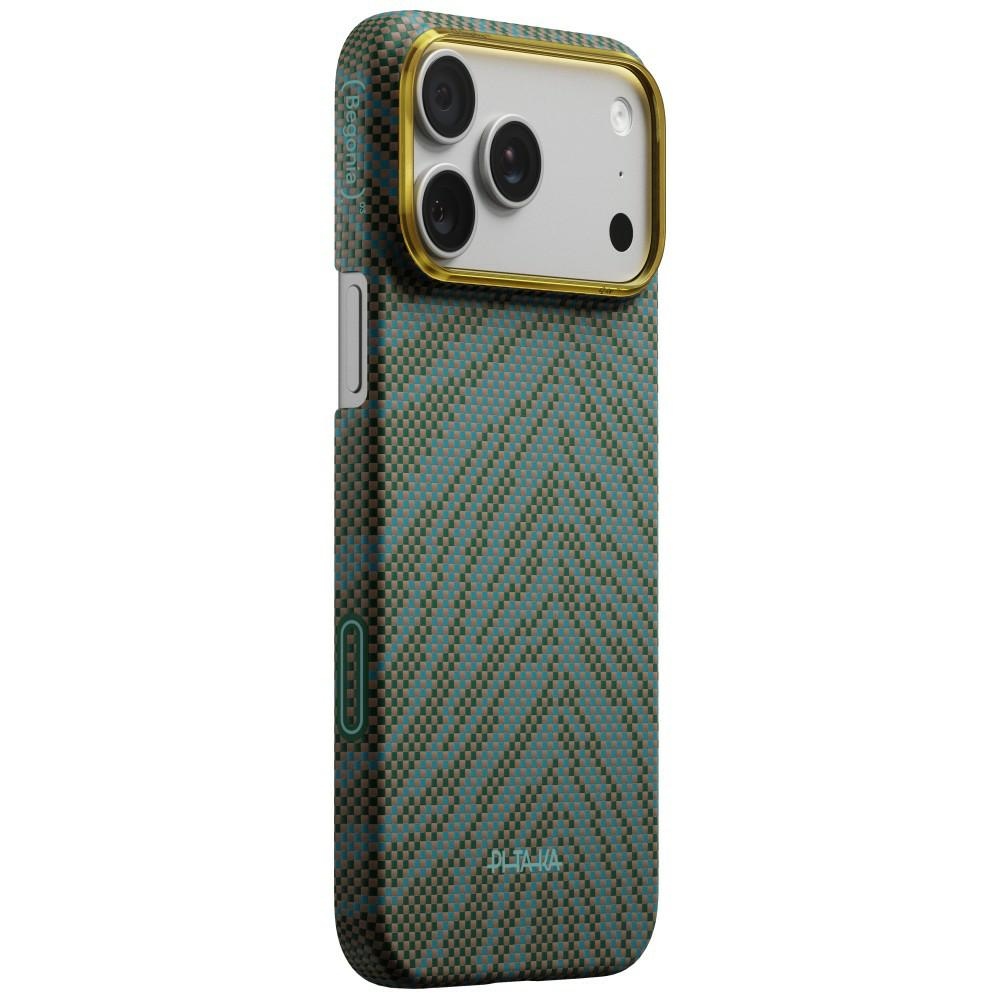 PITAKA Edge Case Breath of Veins Case for iPhone 17 Pro Max / 18 Pro Max dive green