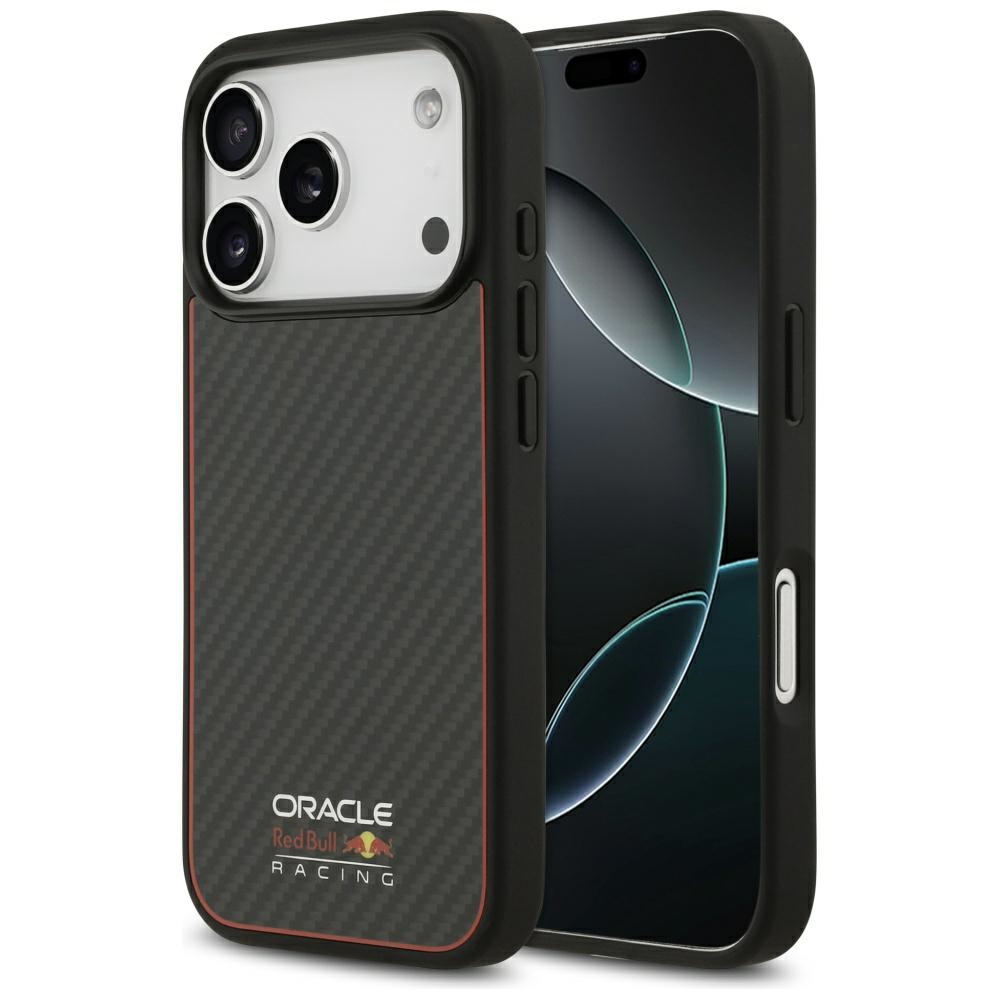 Red Bull Kevlar Logo Matt MagSafe Case for iPhone 17 Pro / 18 Pro black