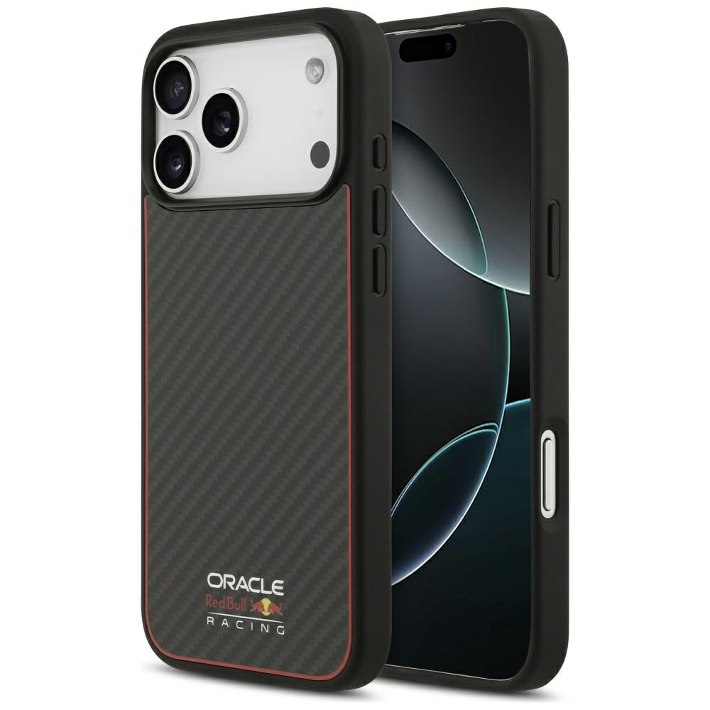 Red Bull Kevlar Logo Matt MagSafe Case for iPhone 17 Pro Max / 18 Pro Max black
