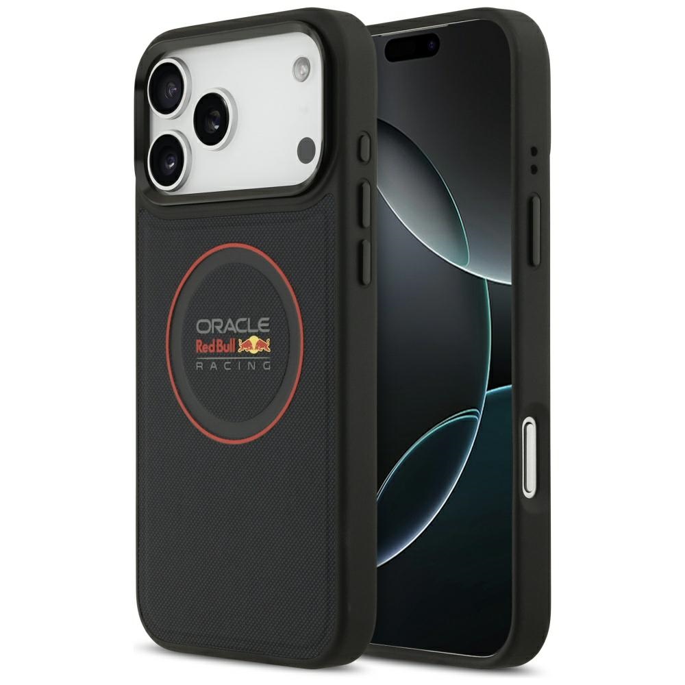 Red Bull Meshed Red Ring AND Metal Buttons MagSafe Case for iPhone 17 Pro Max / 18 Pro Max navy blue