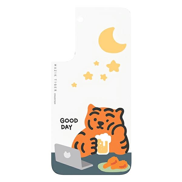 SAMSUNG Panel GP-TOU021HOSOW Frame Cover for Galaxy S22 Muzik Tiger, white