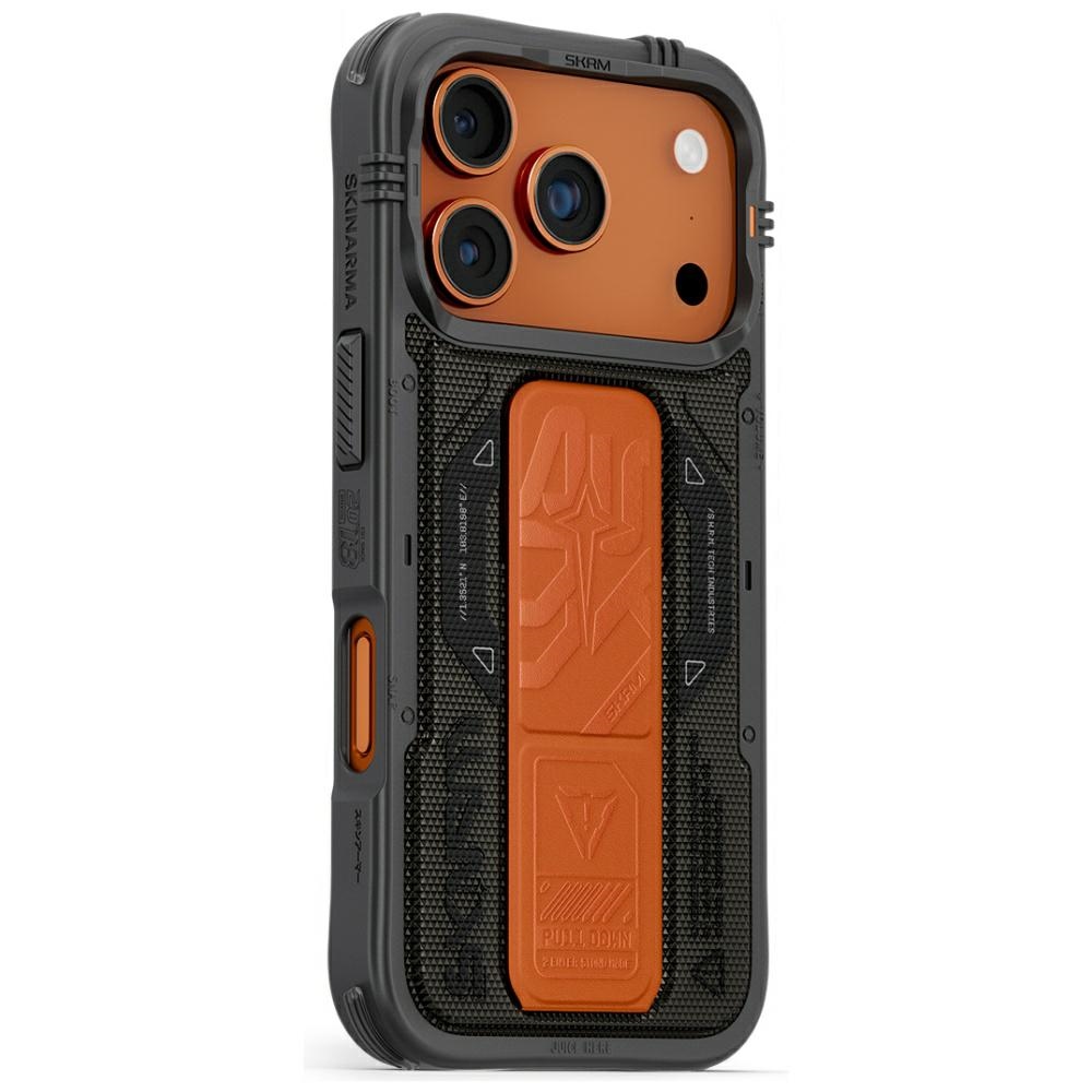 Skinarma Phantom Case for iPhone 17 Pro / 18 Pro Magnetic Charging + Grip Stand olive