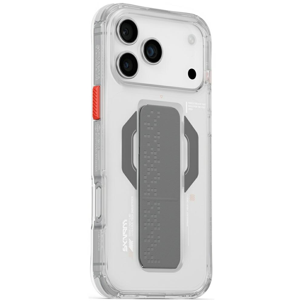 Skinarma Haxa Case for iPhone 17 Pro Max / 18 Pro Max Magnetic Charging + Grip Stand transparent