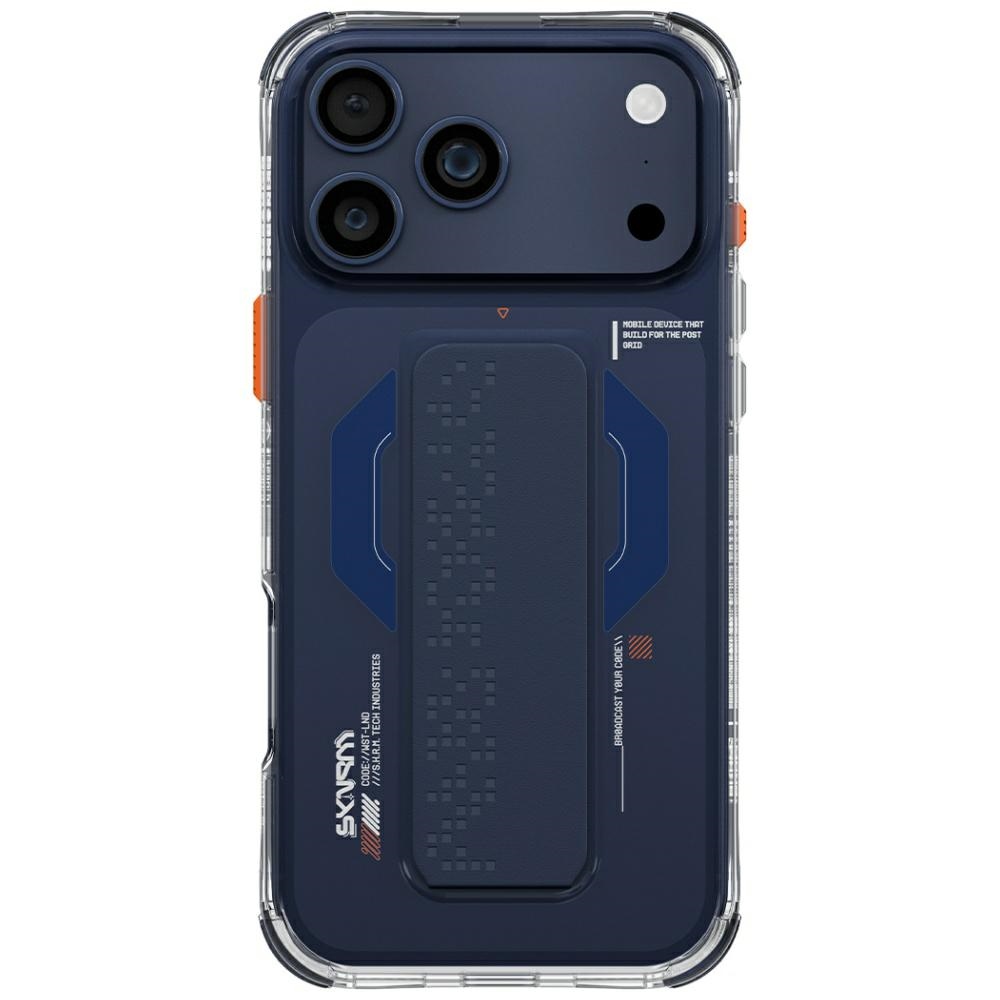 Skinarma Haxa Case for iPhone 17 Pro Max / 18 Pro Max Magnetic Charging + Grip Stand blue
