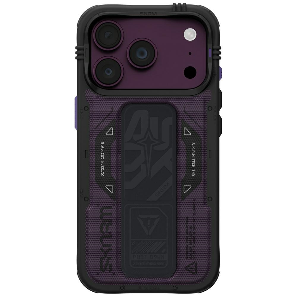 Skinarma Phantom MagSafe Case + Grip Stand for iPhone 18 Pro / 17 Pro burgundy