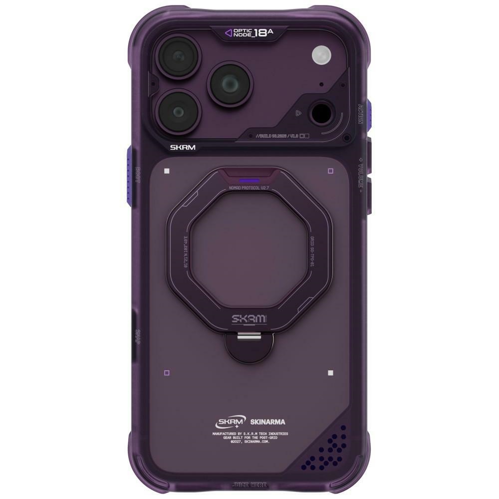 Skinarma Saturn MagSafe Case + Rotating Kickstand for iPhone 18 Pro Max / 17 Pro Max burgundy