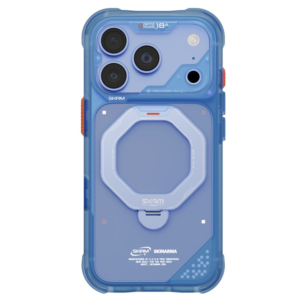 Skinarma Saturn MagSafe Case + Rotating Kickstand for iPhone 18 Pro / 17 Pro blue
