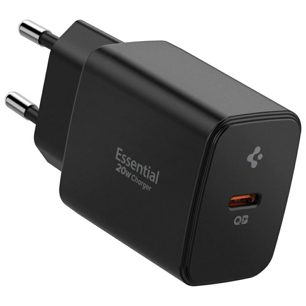 Spigen Essential 20W USB-C mains charger, black