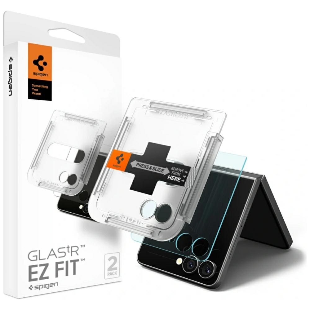 Spigen Glass. Tr EZ FIT HD 2pc tempered glass for Samsung Galaxy Z Flip7