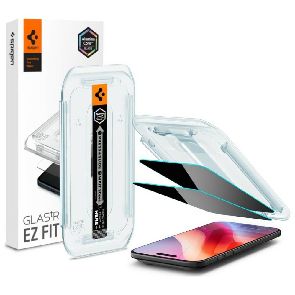 Spigen Tempered glass. Glas.TR "EZ FIT" privacy screen protectors for iPhone 17 Air, 2 pieces