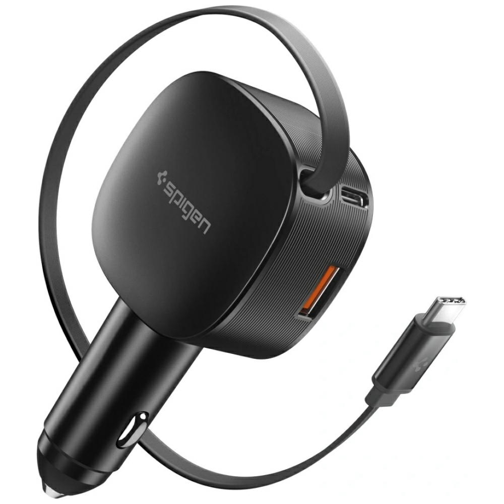 Spigen Car charger Essential EV603BT 60W USB-C/USB-A + USB-C cable black