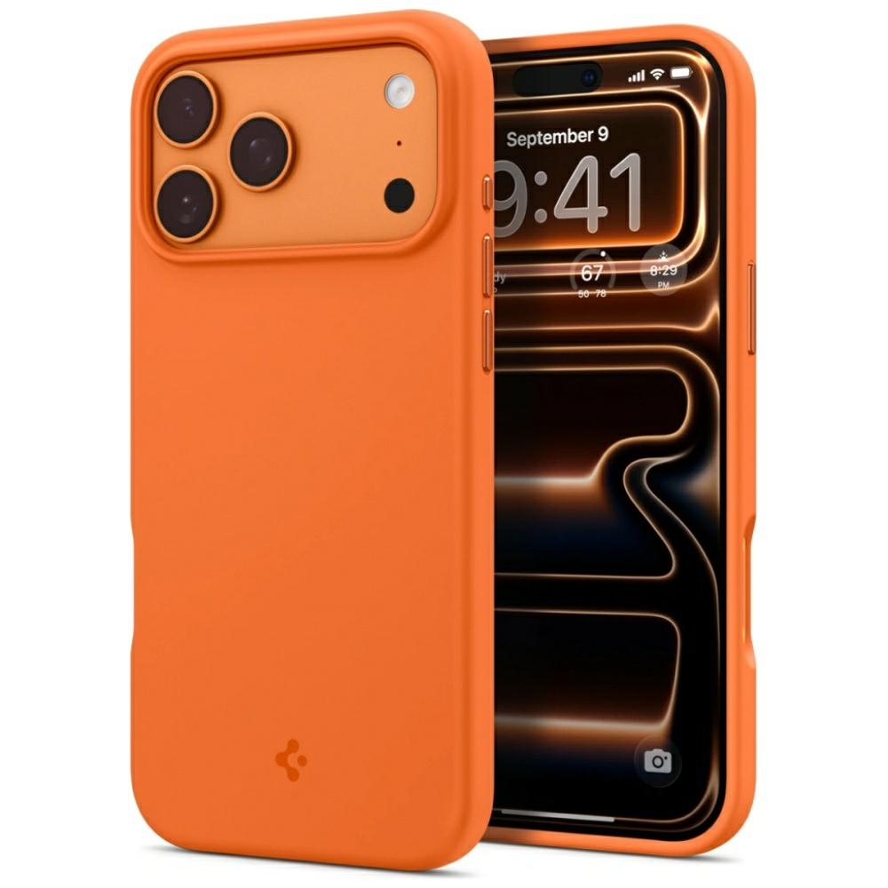 Spigen Silicone Fit MAG MagSafe Case for iPhone 17 Pro Max / 18 Pro Max orange