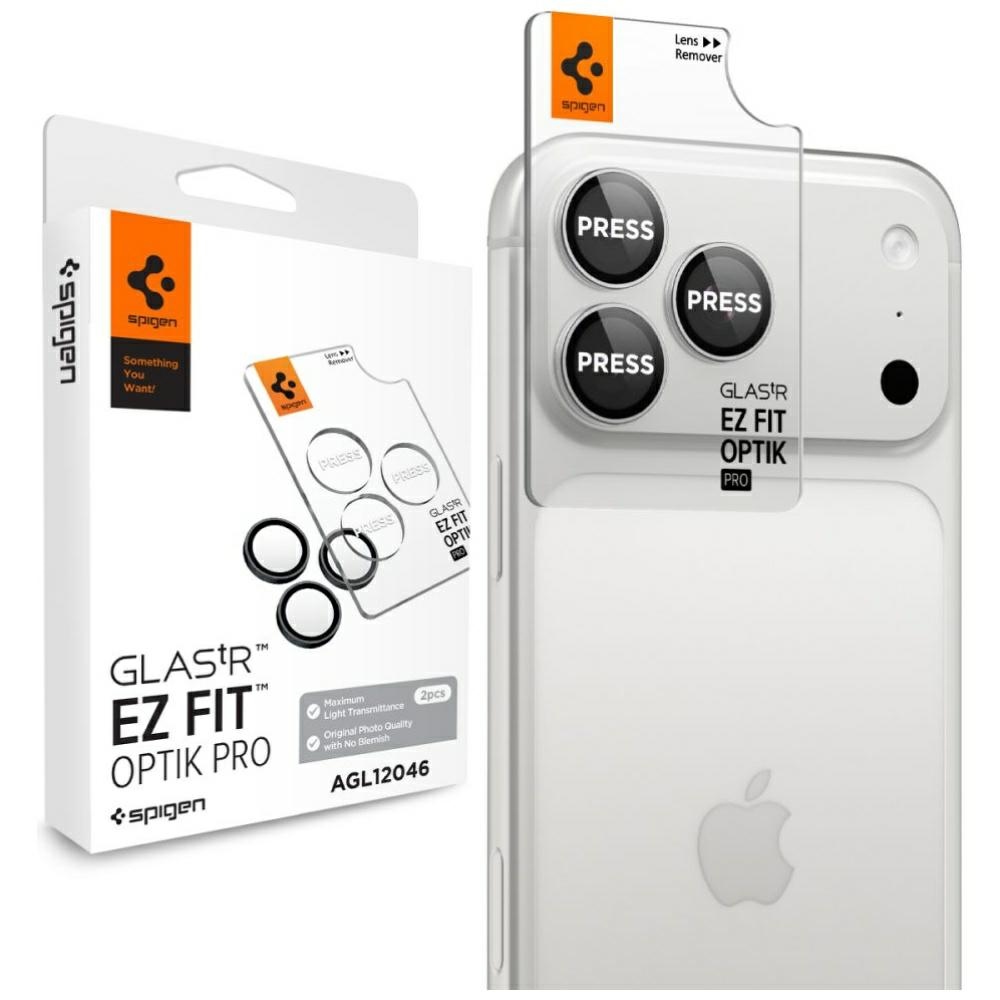 Spigen Lens protection for Glas.Tr Camera EZ FIT Optik Pro for Apple iPhone 18 Pro / 18 Pro Max silver 2pcs