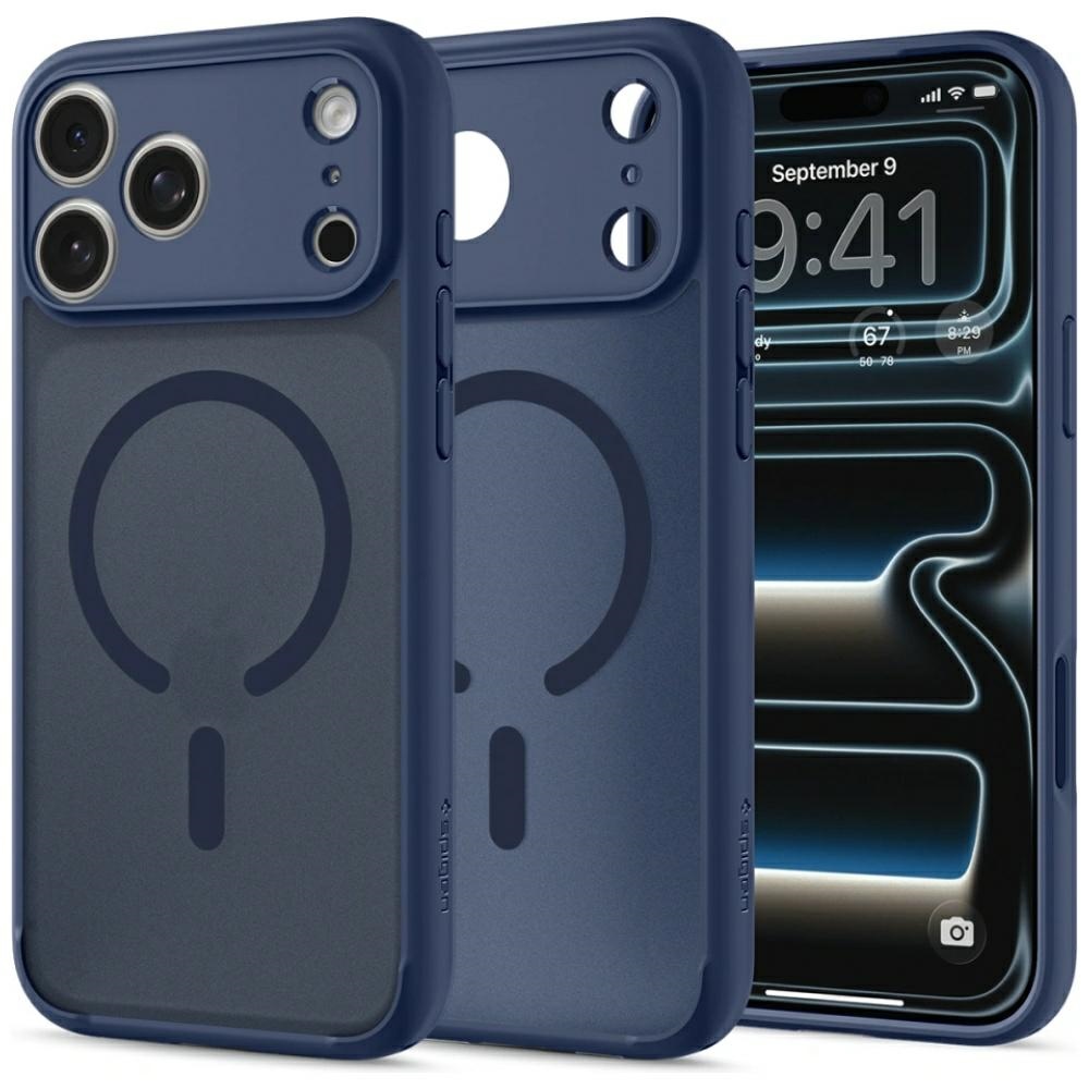 Spigen Ultra Hybrid Mag MagSafe Case for iPhone 18 Pro Max / 17 Pro Max, frosted navy blue