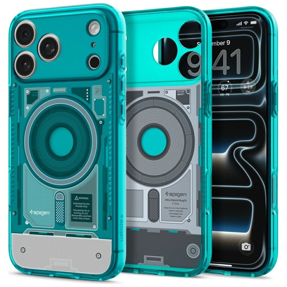 Spigen C1 Ultra Hybrid Mag MagSafe Case for iPhone 18 Pro Max / 17 Pro Max turquoise-gray