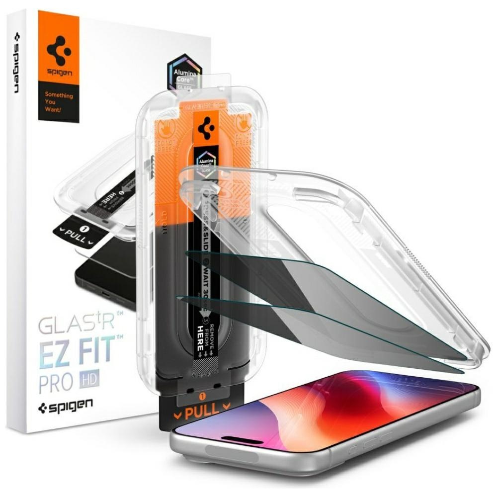 Spigen Glas.Tr EZ FIT Pro HD Privacy privacy screen protector for Apple iPhone 18 Pro, 2pcs