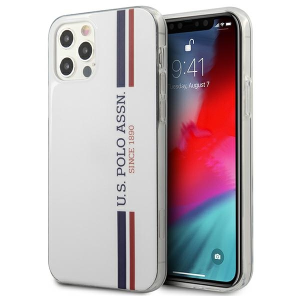 US Polo USHCP12MPCUSSWH iPhone12/12 Pro biały/white Tricolor Collection