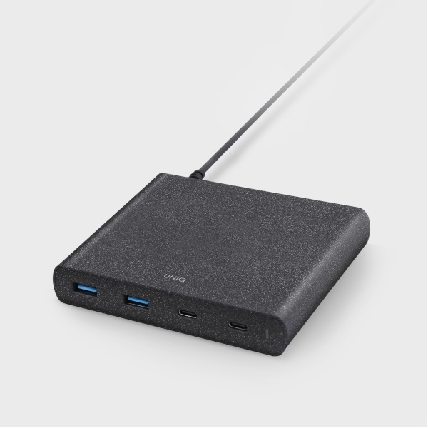 uniq Ład. network. HUB Surge 90W black / charcoal black 2xUSB Quick Charge 3.0 + 2xUSB-C PD 3.0 (LITHOS Collective)