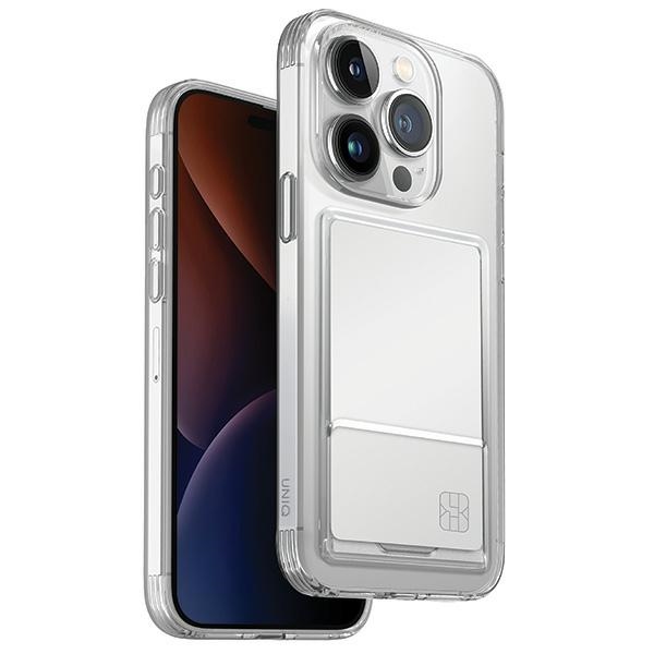 uniq air Fender ID iPhone 15 Pro 6.1" nude transparent case with card slot