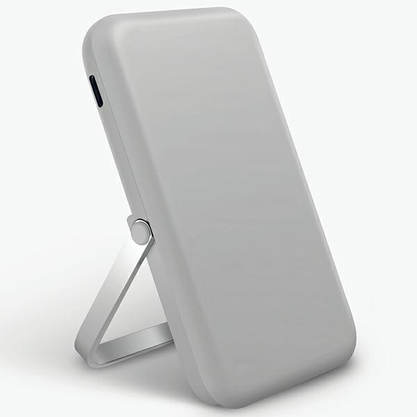 uniq Hoveo 5000mAh USB-C 20WPD Fast Charge Wireless Magnetic Power Bank, Light Grey