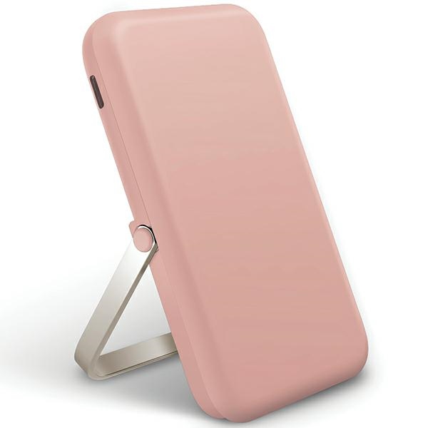 uniq Hoveo 5000mAh Power Bank, USB-C, 20WPD Fast Charge, Wireless Magnetic, blush pink