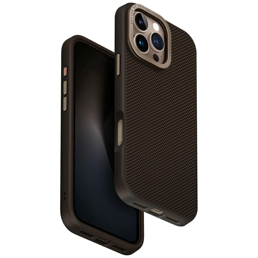 uniq Case Keva Max for iPhone 16 Pro Max Magclick Charging Camera Stand in brown