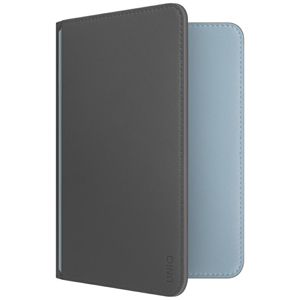 uniq Belmont passport case with Apple Find My RFID lock, grey, blue